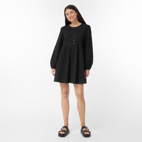 H&H Women's Long Sleeve Check Mini Dress