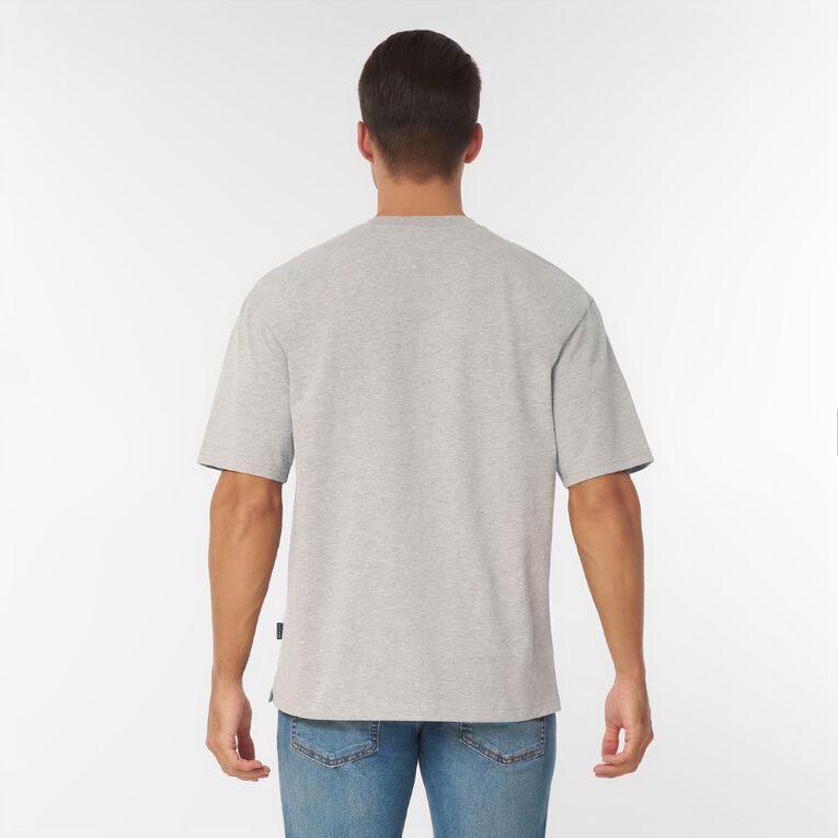 Garage Men's Heavyweight Boxy Tee, Grey Marle, hi-res