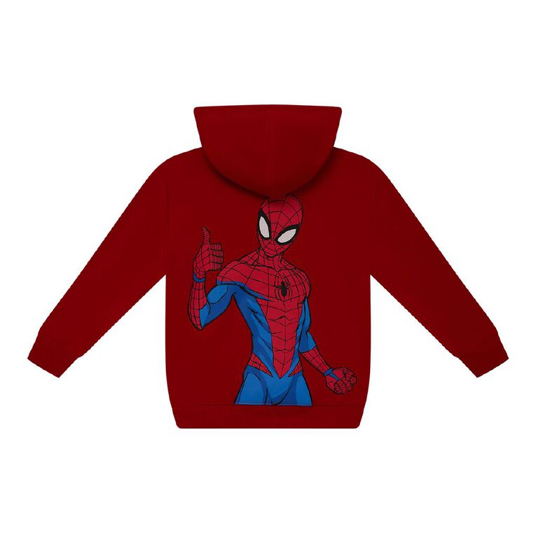 Spider-Man Printed Pullover Hoodie, Red Mid, hi-res