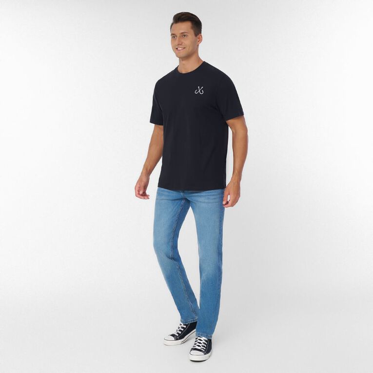H&H Men's Regular Fit Printed Tee, Navy, hi-res