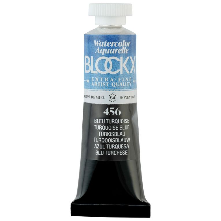 BLOCKX Watercolour Tube 15ml S4 456 Turquoise Blue, , hi-res