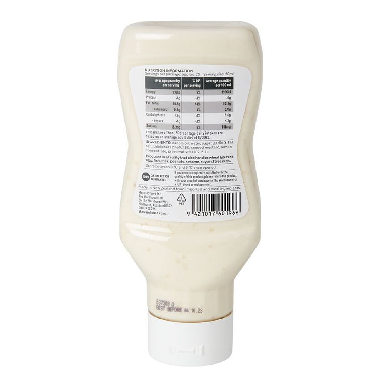 Market Kitchen Garlic Aioli 400ml, , hi-res