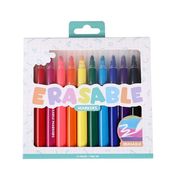 Erasable Markers 12 Pack, , hi-res