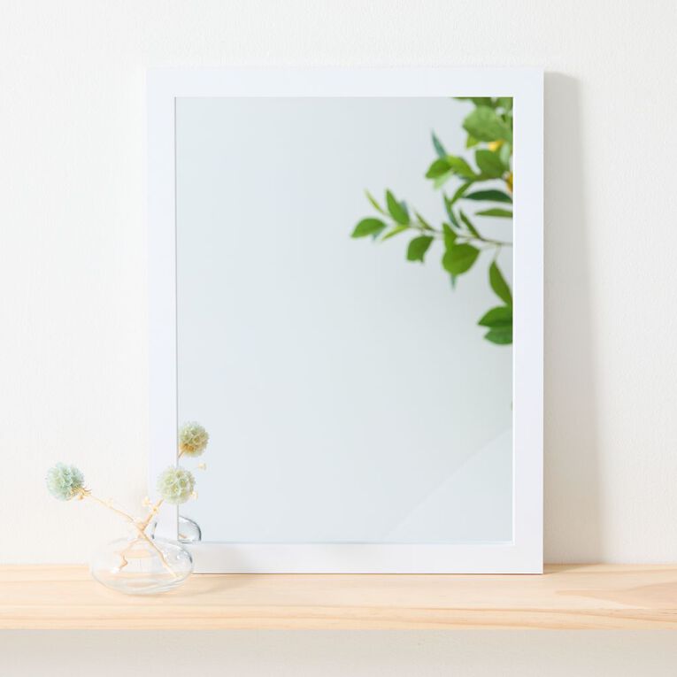 Living & Co Everyday Mirror 30 x 40cm White, , hi-res