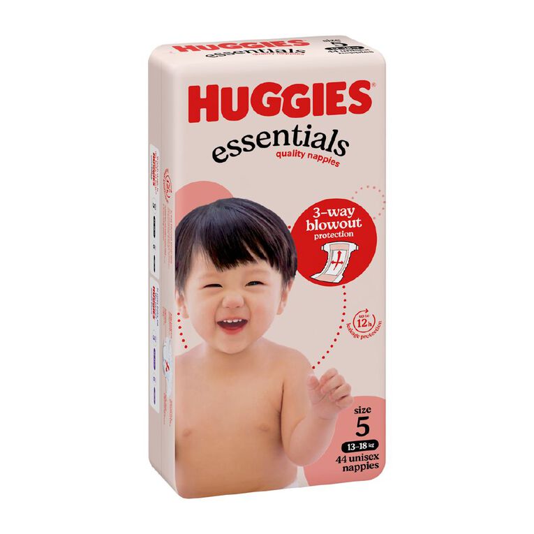 Huggies Essential Nappy Size 5 13-18kg 44 Pack, , hi-res