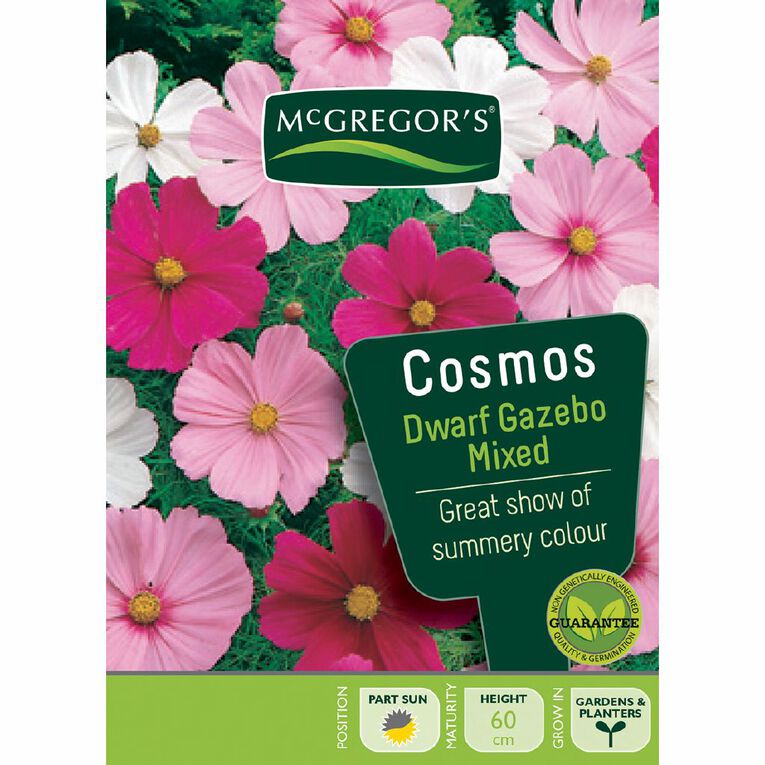 McGregor's Cosmos Gazebo Mixed Flower Seeds, , hi-res