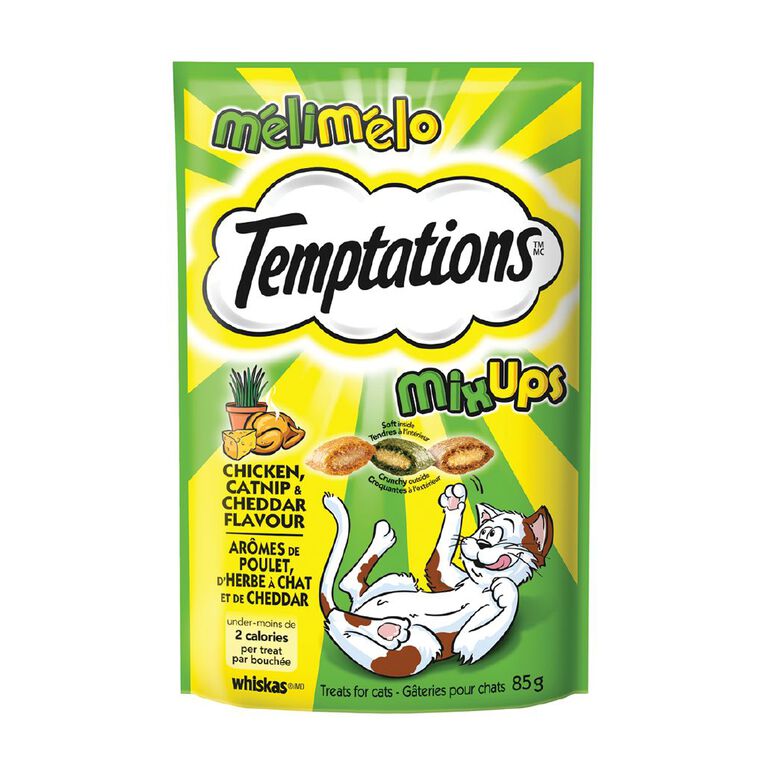 Temptations Temptations Mixups Chicken Catnip & Cheddar Flavours 85g, , hi-res