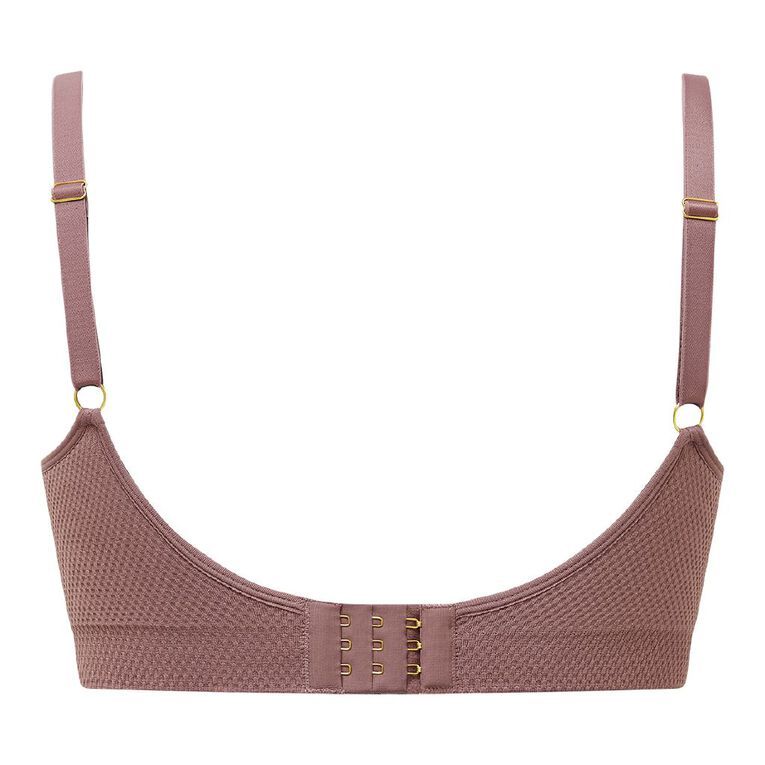 H&H Women's Waffle Moulded Bra, Purple Dark, hi-res