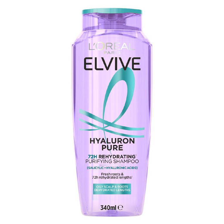 L'Oreal Paris Elvive Hyaluron Pure Shampoo 340ml, , hi-res