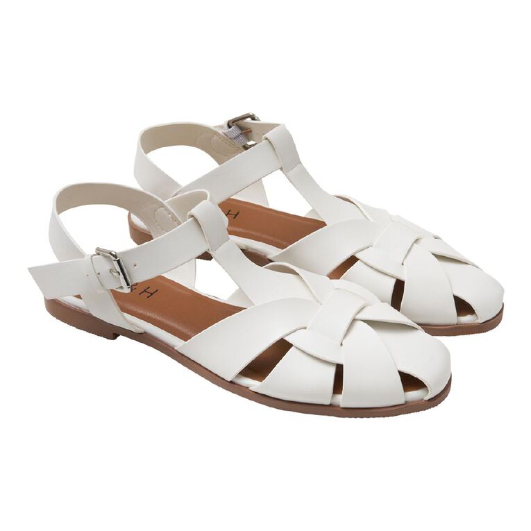 H&H Women's Fisherman Sandals, White, hi-res
