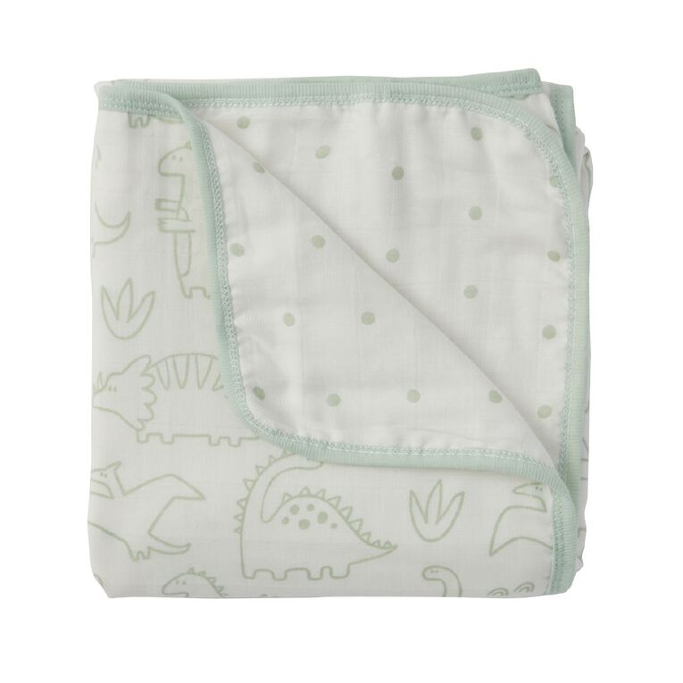 Babywise Muslin Blanket Dino The Warehouse