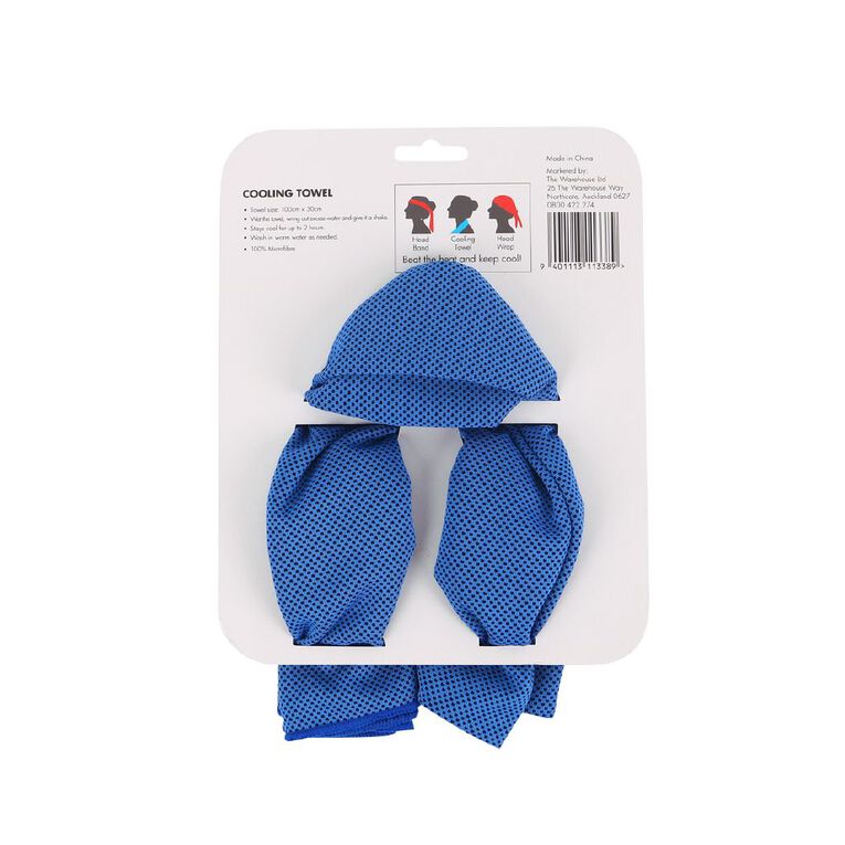 Active Intent Fitness Cooling Towel Blue, , hi-res