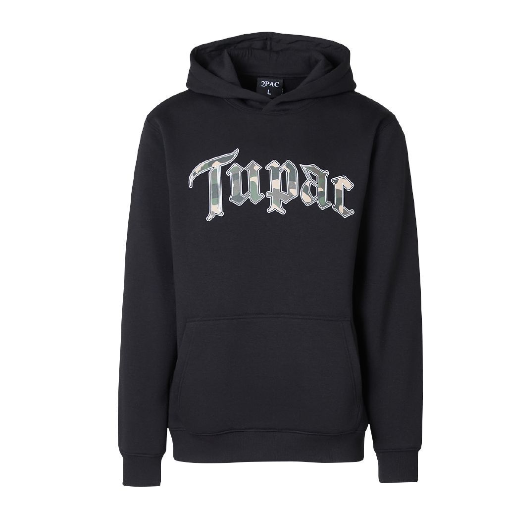 Tupac Men's Hoodie Black | The Warehouse