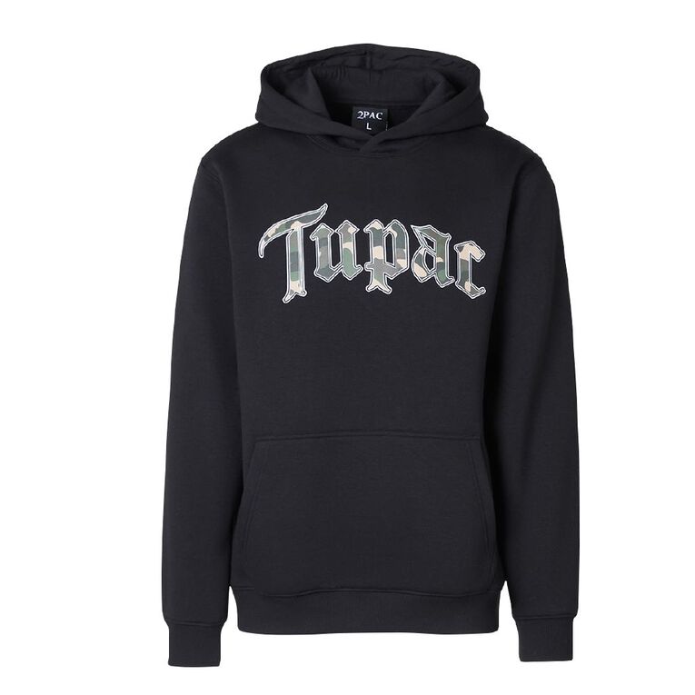 Tupac Men's Hoodie, Black, hi-res