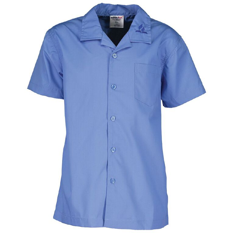 Schooltex SDA Short Sleeve Shirt with Embroidery, Balmoral Blue, hi-res