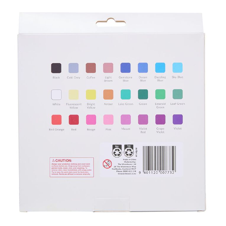 Uniti Dual Tip Acrylic Marker Set 24 Colours, , hi-res