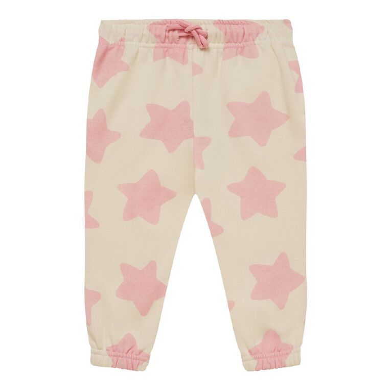 Young Original Toddler Girls' Print Trackpants, Cream, hi-res