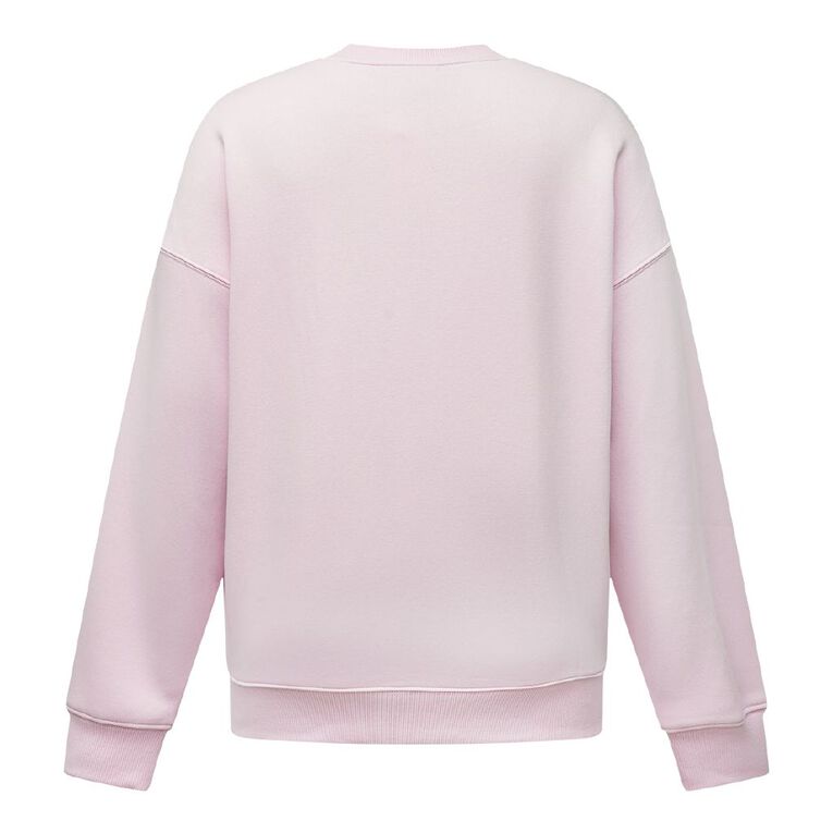 H&H Women's Long Sleeve Graphic Fleece Crew, Pink Light, hi-res