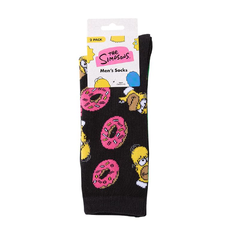 The Simpsons Crew Socks 2 Pack, Green, hi-res