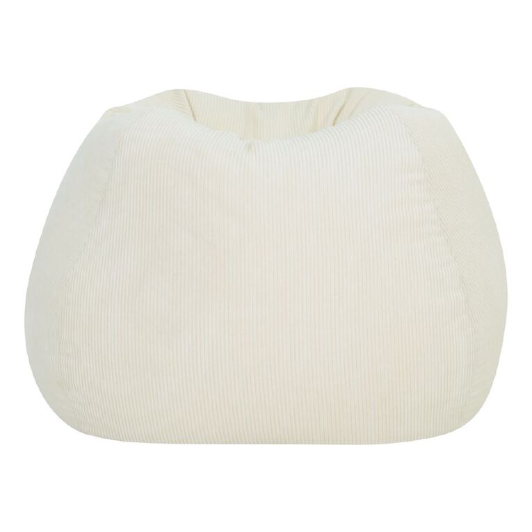 Living & Co Cord Bean Bag 200L Cream, , hi-res