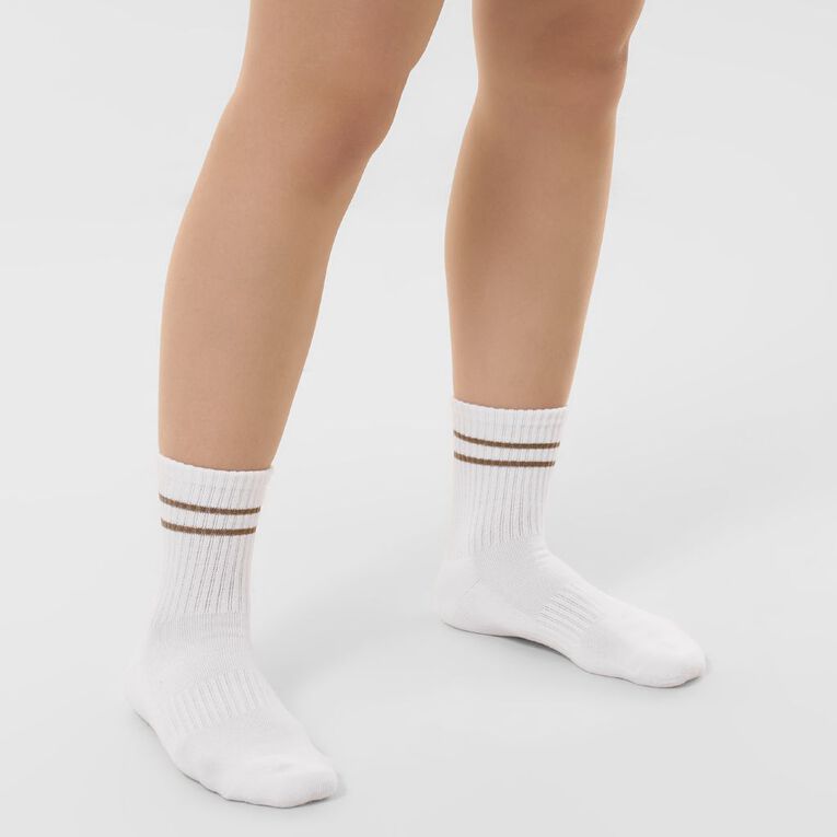 Active Intent Women's Stripe Half Crew Socks 3 Pack, Pink Light, hi-res