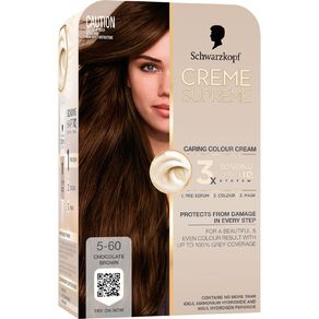 schwarzkopf creme supreme chocolate brown 5-60 hair colour 180 ml