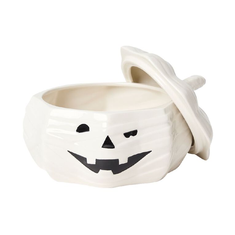 Scarehouse Mummy Pumpkin Cookie Jar, , hi-res