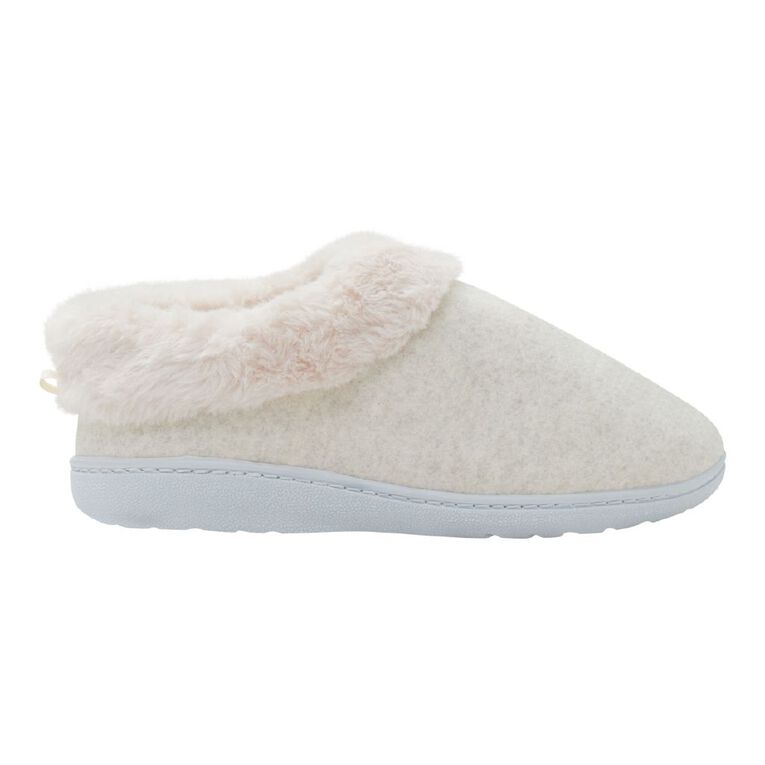 H&H Women's Recycled Memory Slippers, Cream, hi-res