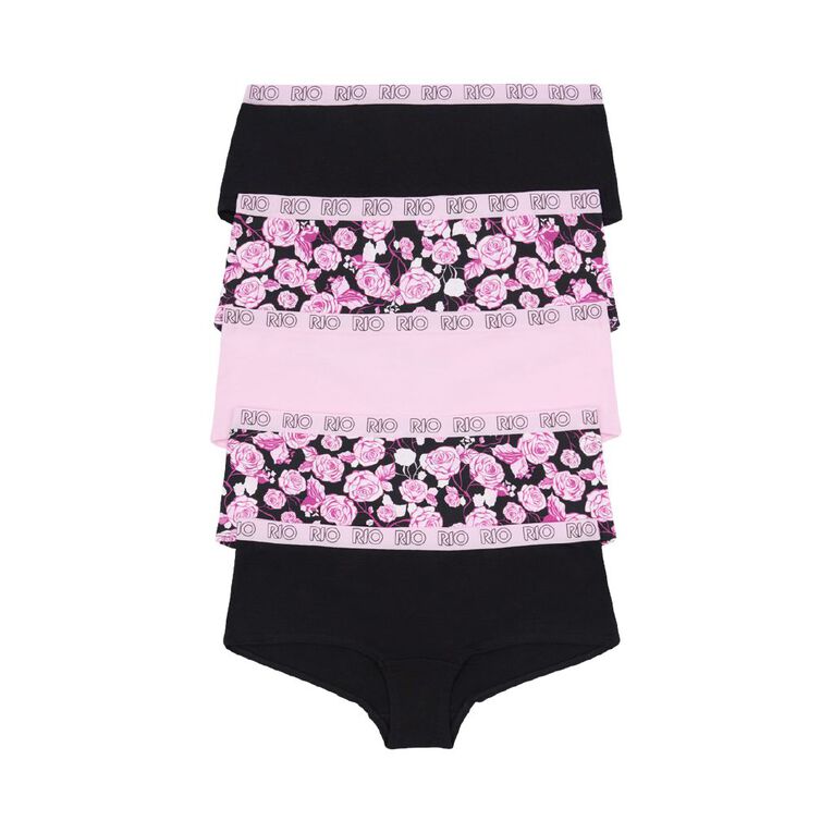 Rio Women's Shortie Briefs 5 Pack, Pink Mid, hi-res