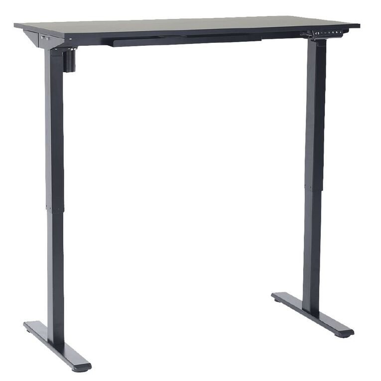 Workspace 2 Tier Adjustable Desk Black, , hi-res