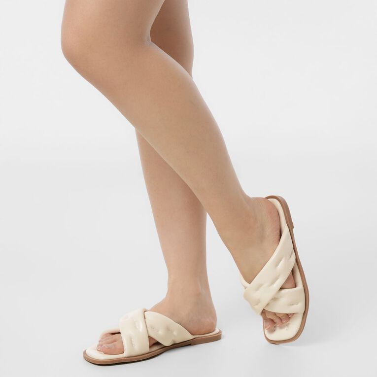 H&H Women's Allison Slides, Cream, hi-res