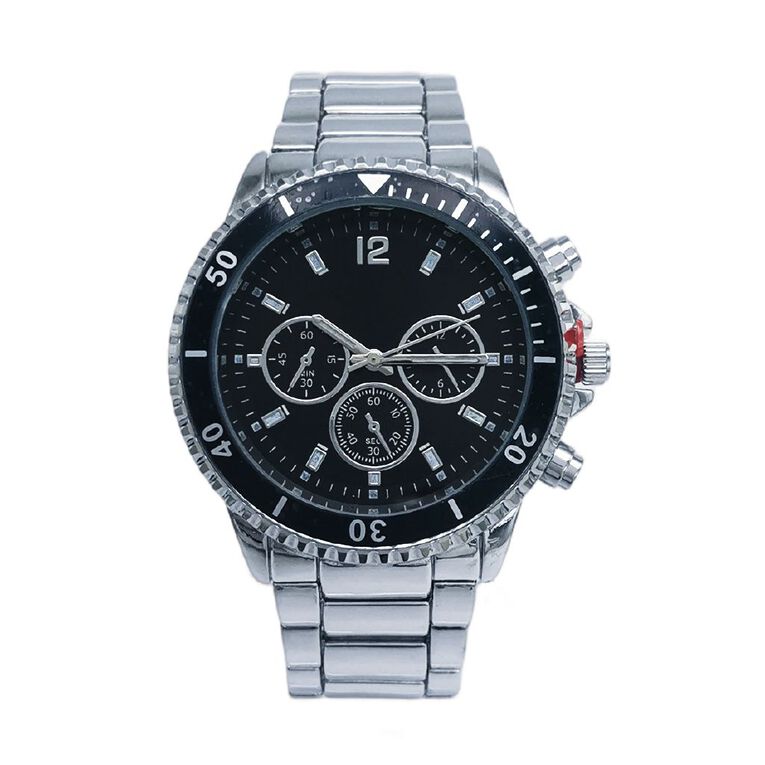 Men's Analogue Silver Dial Watch, , hi-res