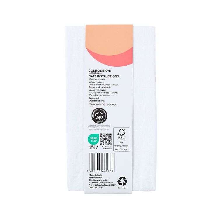 Living & Co 100% Washed Cotton Euro Pillowcase White, , hi-res