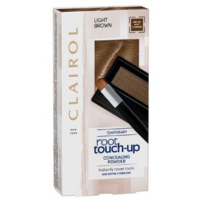 clairol root touch up powder hair colour light brown 1 each