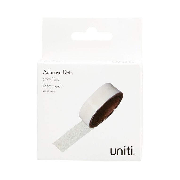 Uniti Adhesive Dots Clear 200 Pack, , hi-res