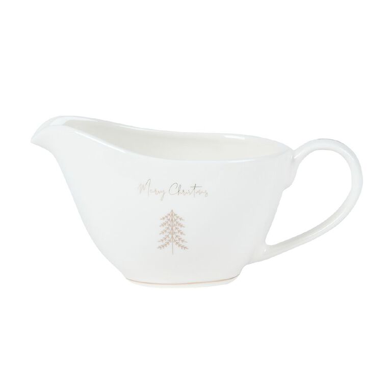 Living & Co Christmas Gravy Boat White, , hi-res