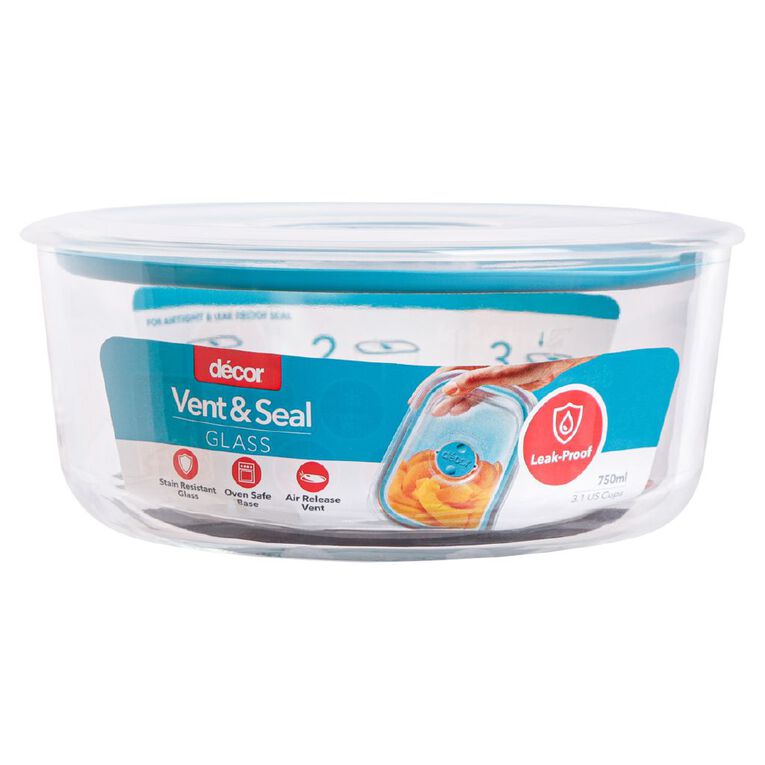 Decor Vent & Seal Glass Round Clear 750ml Clear 750ml, , hi-res