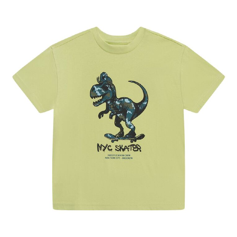 Young Original Short Sleeve Relaxed Print Tee, Green Light, hi-res