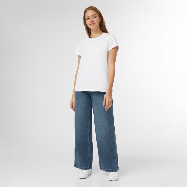 H&H Women's Low Rise Baggy Jeans, Denim Mid, hi-res