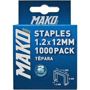 Mako Staples 1.2 x 12mm 1000 Pack