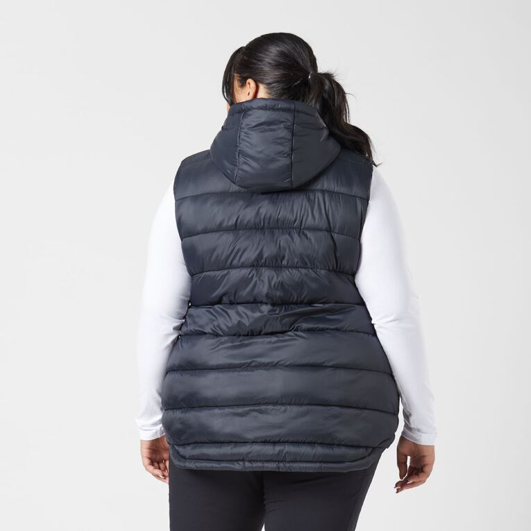 Active Intent Women's Curve Recycled Puffer Vest Black The Warehouse