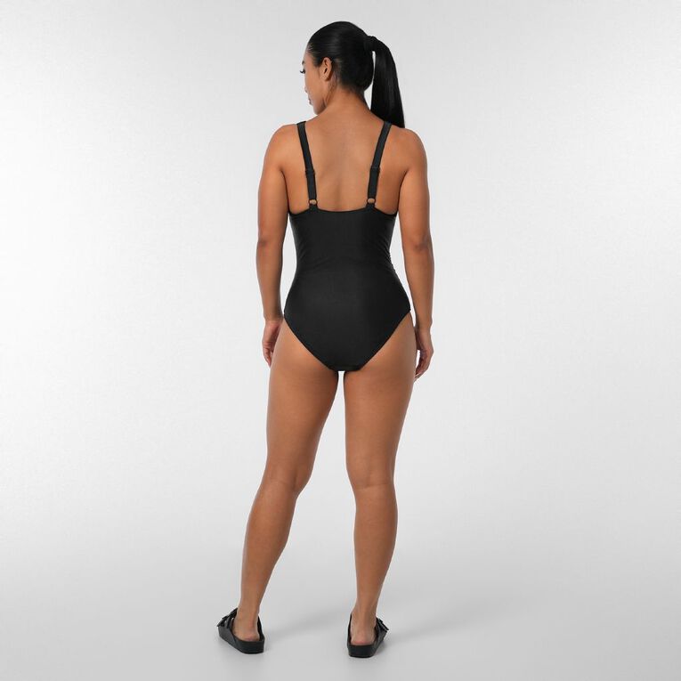 H&H Women's Tummy Control Swimsuit, Black, hi-res