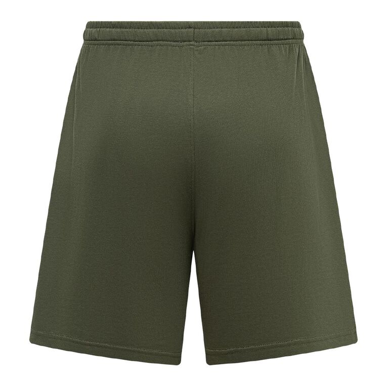 H&H Men's Knit Pyjama Shorts 2 Pack, Green Dark, hi-res