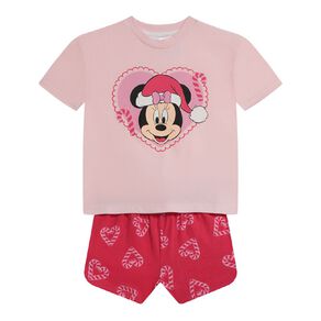 Minnie Mouse Girls' Boxy T-Shirt and Short Pyjama Set