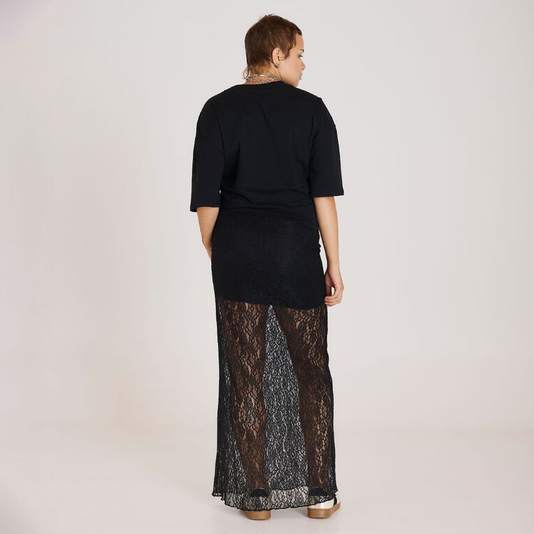 BRDRLESS Sloane Crop Short Sleeve Tee, Black, hi-res