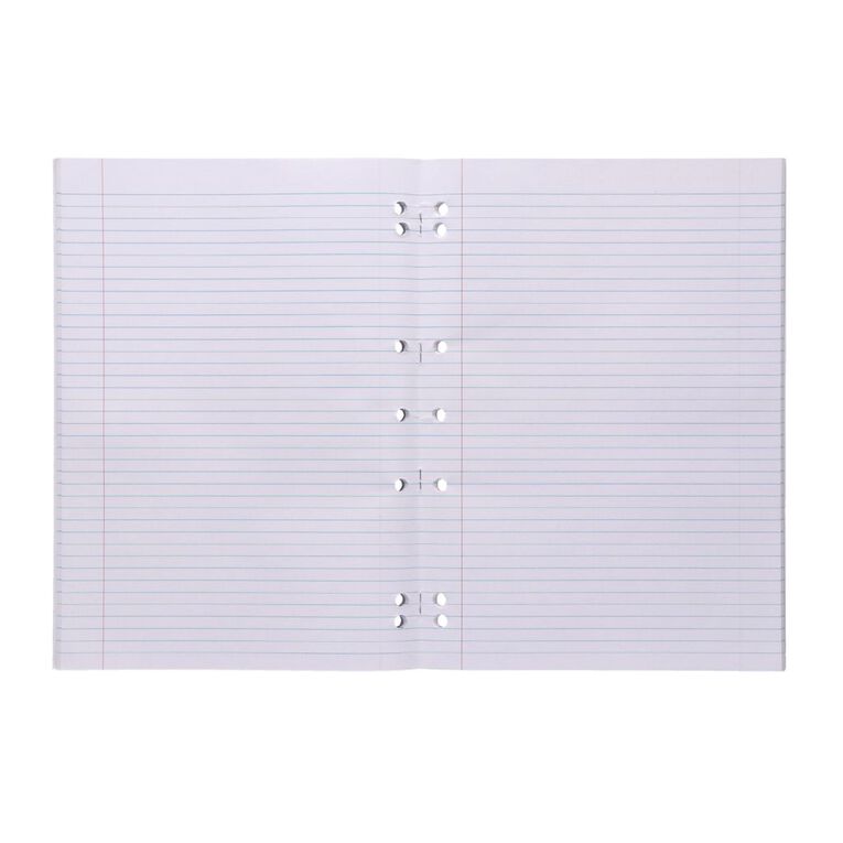 WS Exercise Book 1B8 7mm Ruled 36 Leaf Punched Red Mid, , hi-res