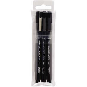 MARVY Calligraphy Pens Black 3 Pack