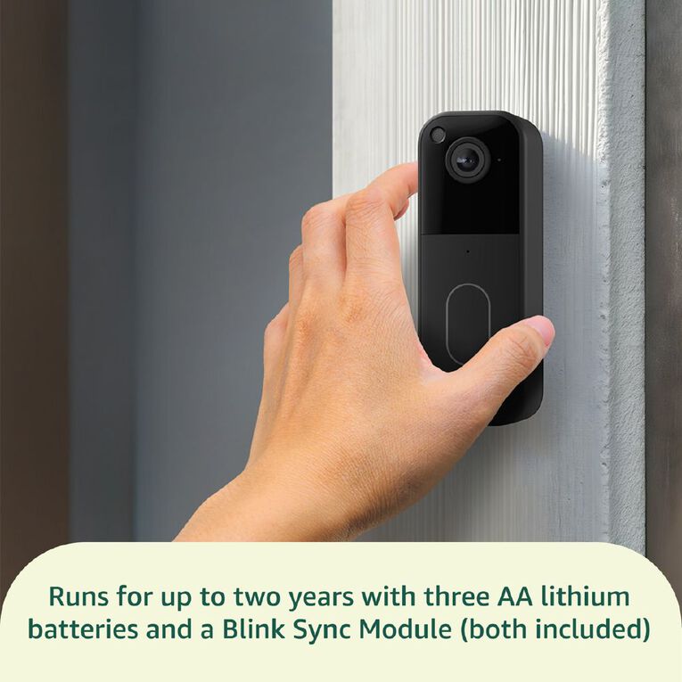 Blink Video Doorbell System Black, , hi-res