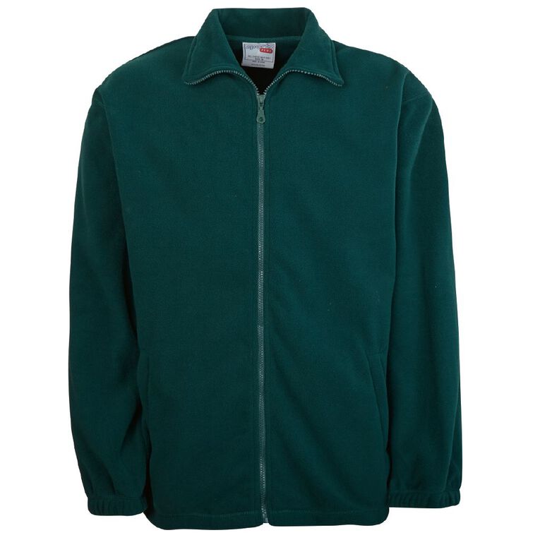 Schooltex Full Zip Polar Fleece Jacket, Bottle Green, hi-res