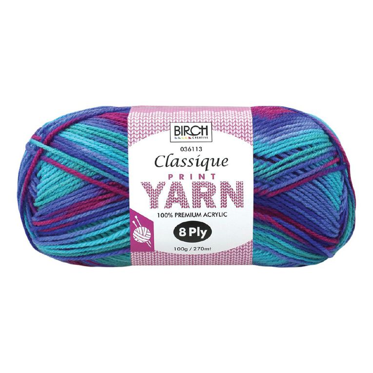 Birch Classique Yarn 100% Premium Acrylic 100g Ball 8 Ply Capri Breeze, , hi-res